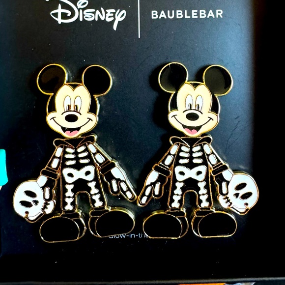 BaubleBar Jewelry - BaubleBar Mickey Mouse skeleton Halloween earrings